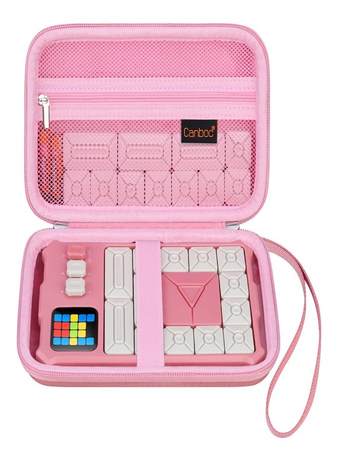 Canboc Carrying Travel Case Compatible with GiiKER Super Slide Puzzle Games, Brain Teaser Puzzle Organizer Storage Bag, Mesh Pocket fit Magnetic Sliding Tiles and Batteries, Pink (Case Only) - Image 1